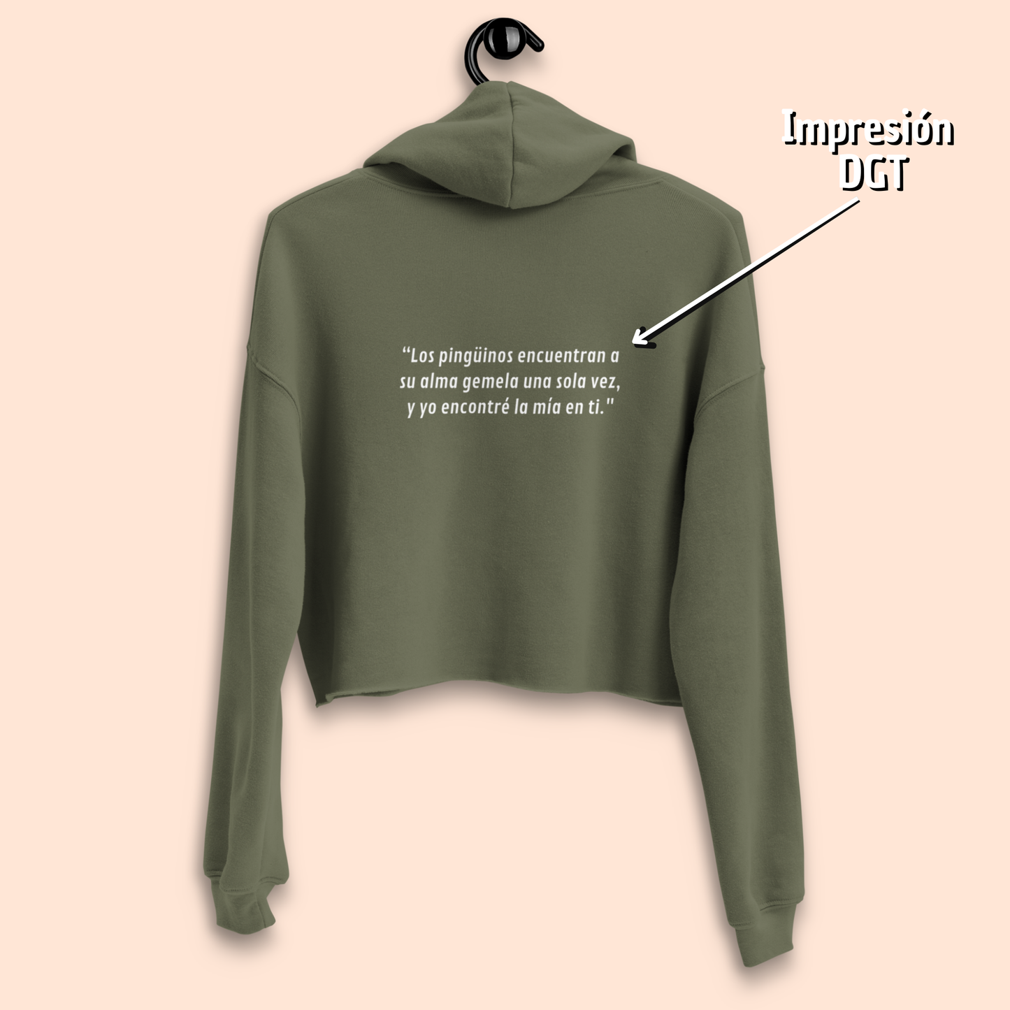 "Soulmate" crop hoodie women 