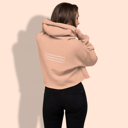 "Soulmate" crop hoodie women 