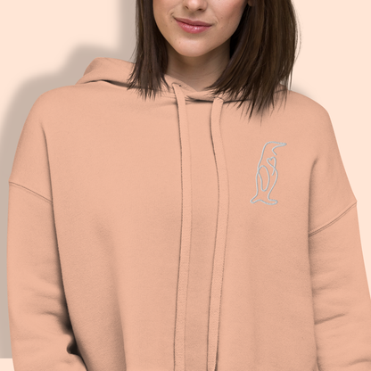 "Soulmate" crop hoodie women 