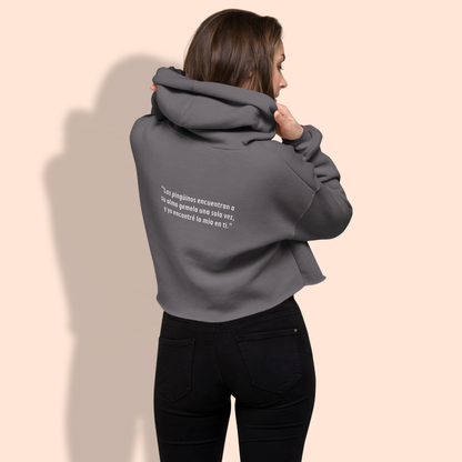 "Soulmate" crop hoodie women 