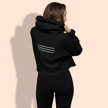 "Soulmate" crop hoodie women 