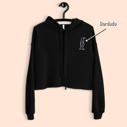 "Soulmate" crop hoodie women 